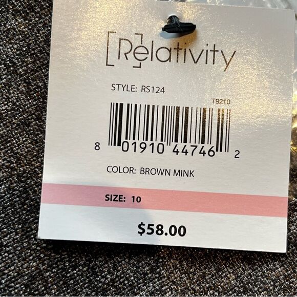 Relativity Trousers NWT Size 10 Brown Mink zip and button closure 4 pockets - Picture 4 of 9